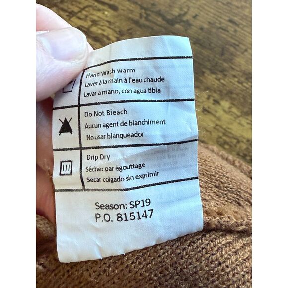 Carhartt Youth Beanie Hat Tan Brown Cuffed Knit Logo OS Winter Gift - Picture 6 of 6